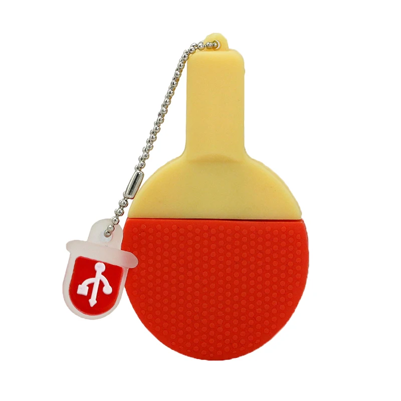 Pendrive Cartoon Ping Pong Balls Usb Pen Stick 8GB 16GB 32GB 64GB Usb Flash Drive Table Tennis Racket Usb Memory Stick Storage