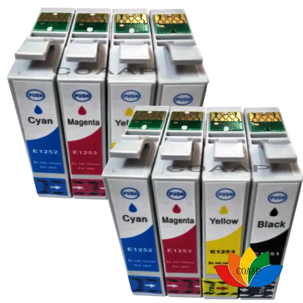 8 шт. картриджи для принтера Epson 125 T1251 T1252 T1253 T1254 | Компьютеры и офис