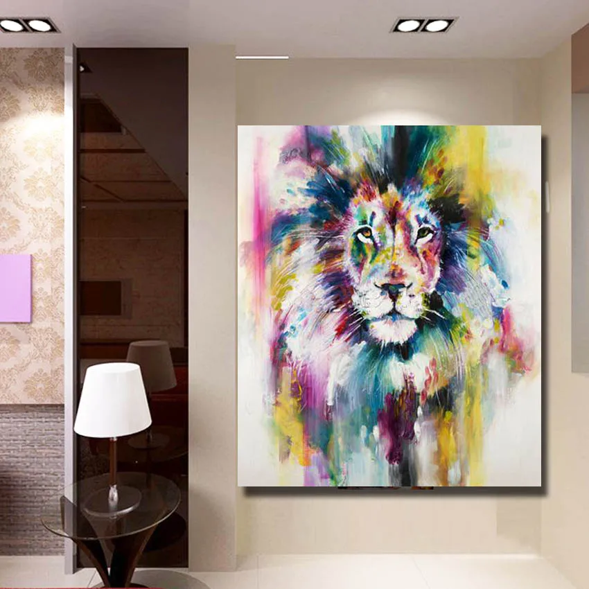 

Best Selling Handmade Items Colorful Abstract Paintings Animals Oil Painting Deer Oil Painting Canvas Wall Decor Home Decor Art