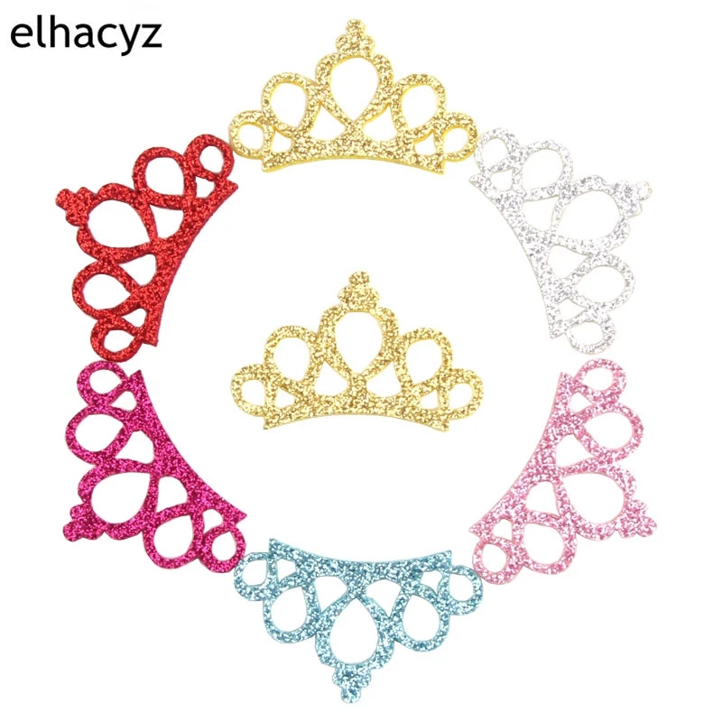

30pcs/lot 2018 NEW Pretty Glitter Felt Princess Handmade DIY Crown Hot-sale Kids Girl DIY Hair Accessories For Headband Craft