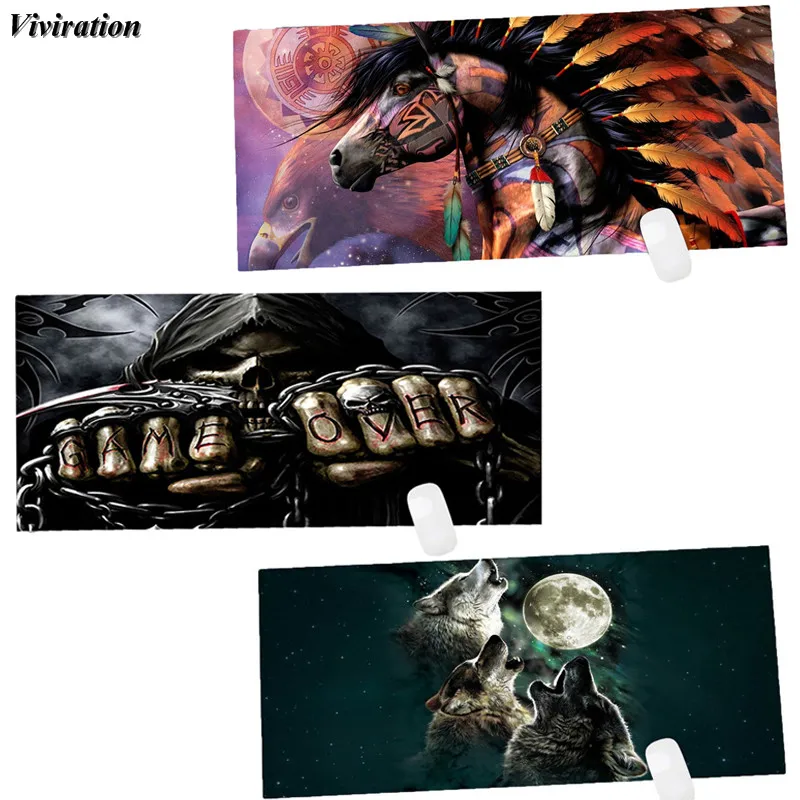 

Viviration New Rubber XL Computer Desk Mat Mouse Keyboard Mat 900x400mm Large Gaming Mouse Pad For CSGO WOW Overwatch Lol Dota 2