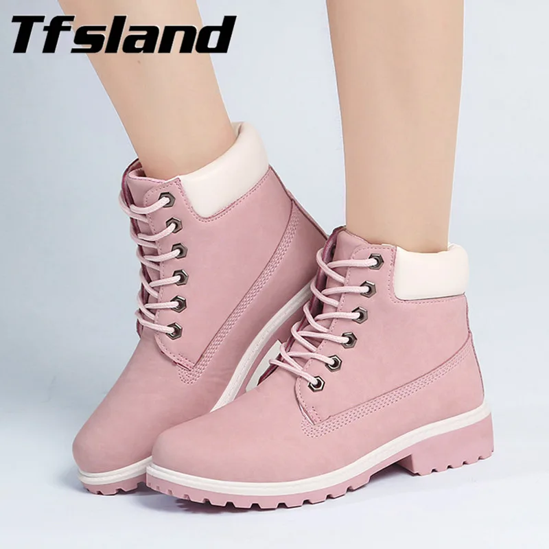 

Tfsland Women New Spring Autumn Camouflage Leather Martin Boots Breathable Tooling Single Ankle Botas Hiking Shoes Soft Sneakers