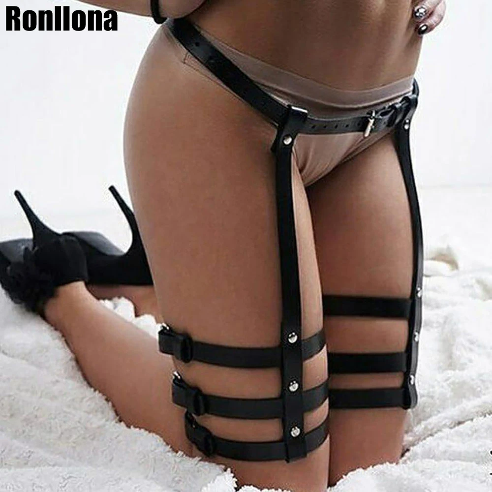 

Bdsm Woman Leather Harness Sexy Lingerie Crop Top Pastel Goth Rave Outfit Adjustable Punk Erotic Porno Flirting Gothic Clothes