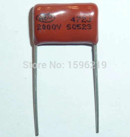 20 шт. Конденсатор CBB 472 2000V 472J 2KV 4700pF 4.7nF P15 CBB81 Металлизированный Полипропиленовый