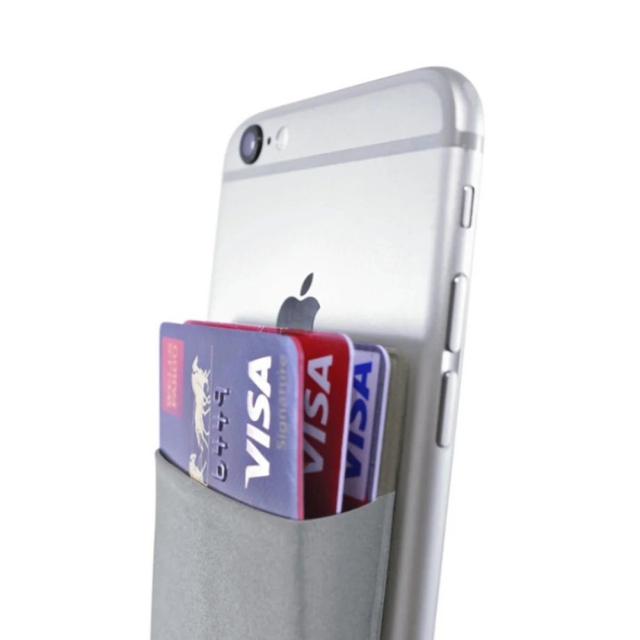 2018 Для женщин эластичной лайкры клей сотовый телефон ID кредитных держатель для карт модные Стикеры карман кошелек Чехол держатель для карт
