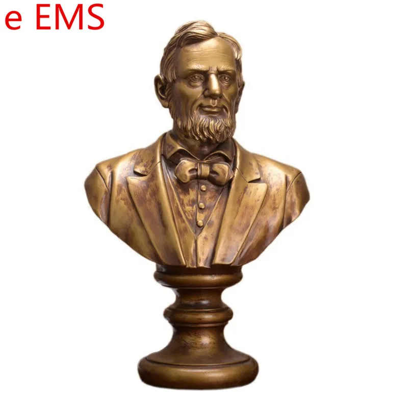 

Abraham Lincoln Bust Statue POTUS Resin Statesman Craftwork Home Decorations Art Material L2355