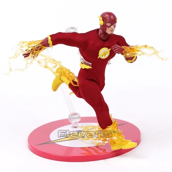 

MEZCO DC COMICS The Flash 1/12 Scale PVC Action Figure Collectible Model Toy (real clothes) 16cm