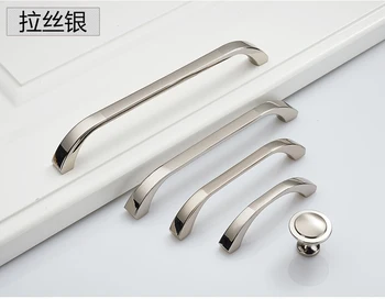 

10pcs Drawer Furniture Knob Pull Handle Use for Knob Cupboard Cabinet Drawer Silver Handle Pull