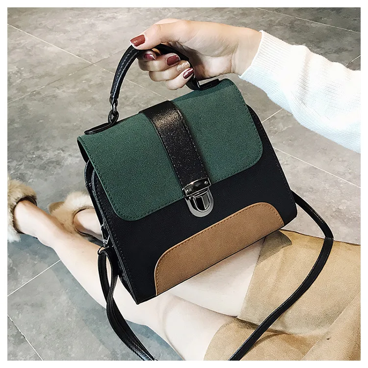 Весна стиль Новая женская квадратная сумка ретро простая ручная сумка через плечо сумка почтальон хит цвет женская сумка CZ272