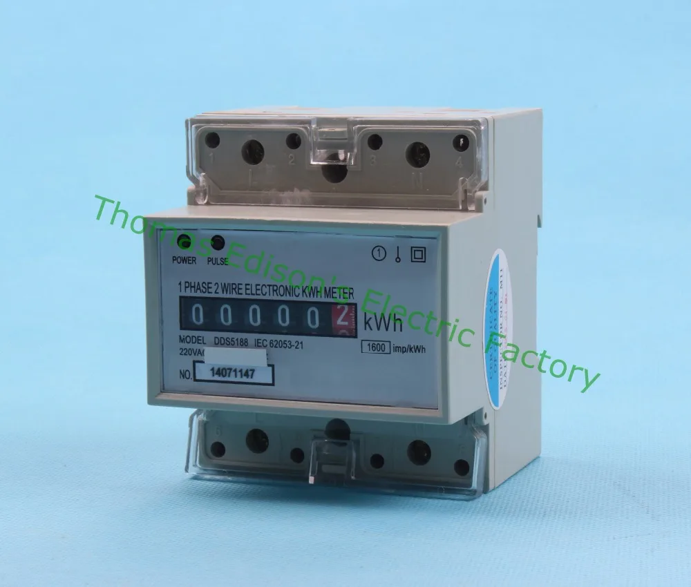 

Din rail single phase KWH meter energy meter analog WATT hour meter step motor impulse register display 120V 10(60)A 50HZ 60HZ