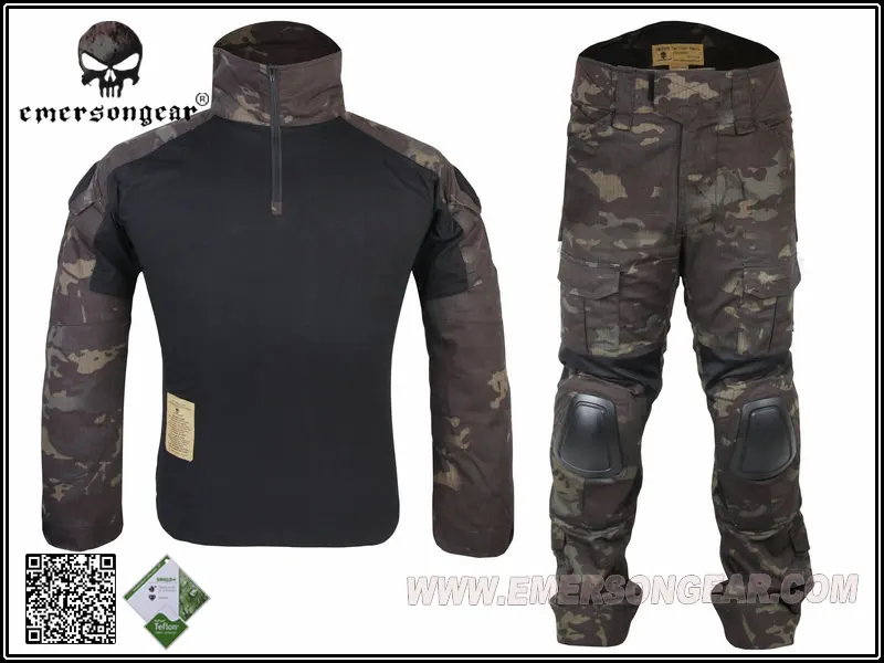 Emerson Gen2 Combat Shirt&Pants with Elbow Knee Pads Tactical Gear Hunting Uniform Camouflage Military Tactical Suits MCBK