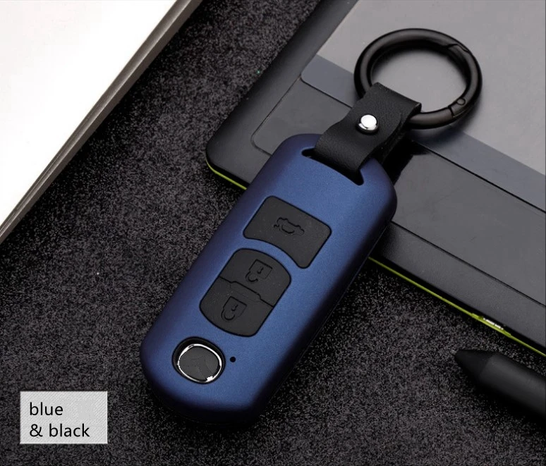Car ABS Carbon Fiber Key Cover Case Holder For Mazda 2 3 5 6 8 Atenza CX5 CX-7 CX-9 MX-5 RX Remout Smart Buttons Shell | Автомобили и
