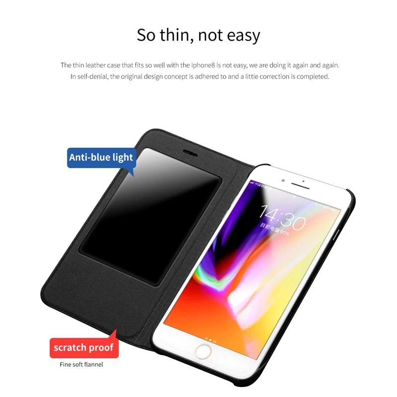 QIALINO высококачественный чехол для телефона из натуральной кожи iPhone 7/8 4 7 дюйма