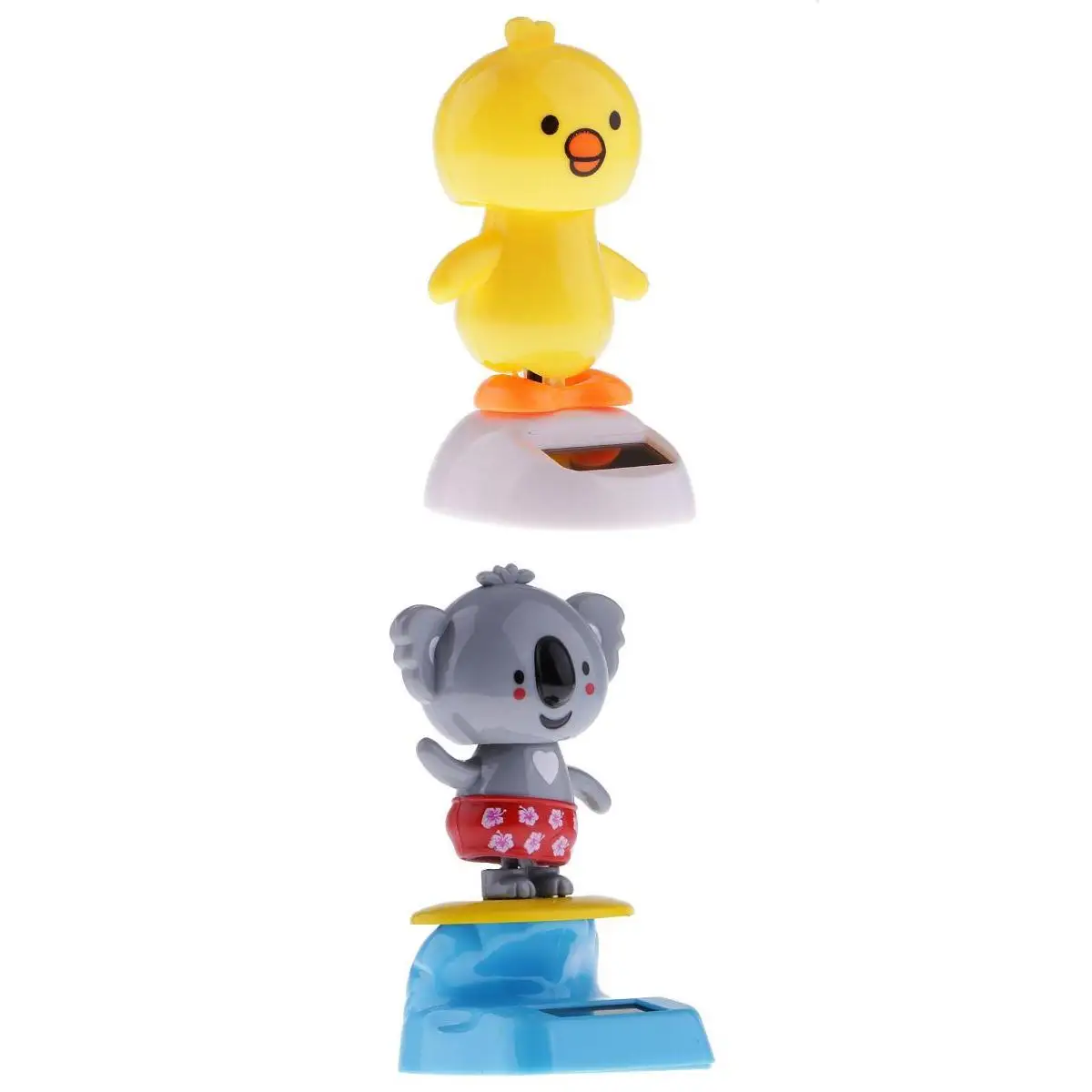 Solar Power Solar Powered Toy Bobble Head Doll Action Figure Ornament Chick + Koala