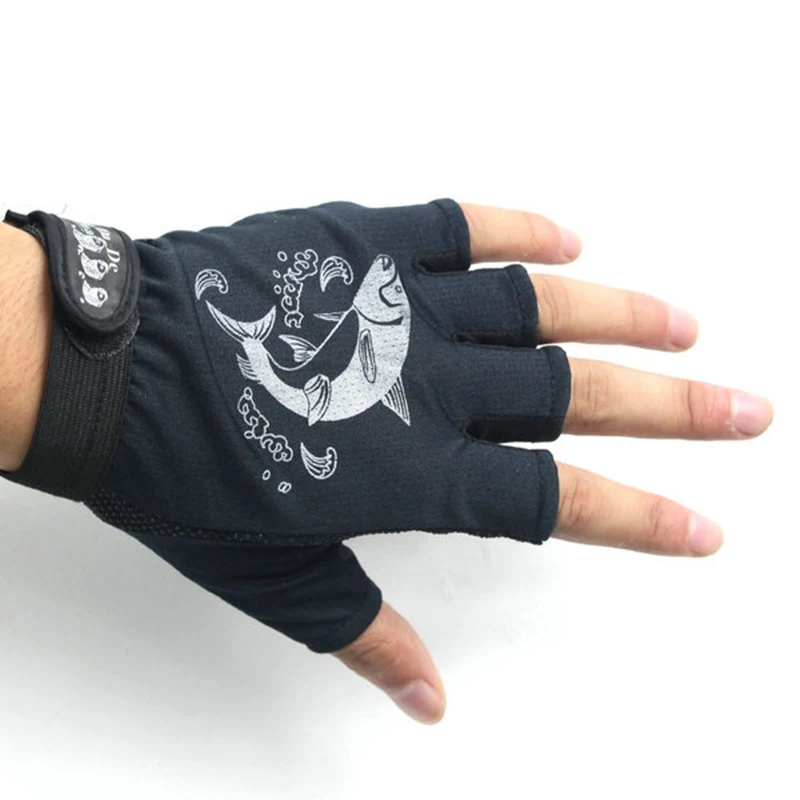 

1 Pair Exposing Five Fingers Glove Five Half-Finger Fishing Gloves Breathable Anti-Slip Gloves Outdoor Sports Camping Bike Pesca