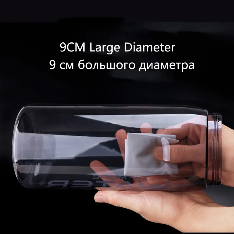 2000 мл Спортивная пластиковая бутылка для воды, BPA бесплатно, прямая Питьевая бутылка для воды, для улицы, 2.0L, большая емкость, космическая бутылка