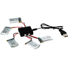 RC Drone Pièces De Rechange 5X3.7 V 750 mAh Batterie + Équilibre chargeur/Câble Ensemble Accessoire Pour MJX X705C Syma X5C X5SW Multicopter