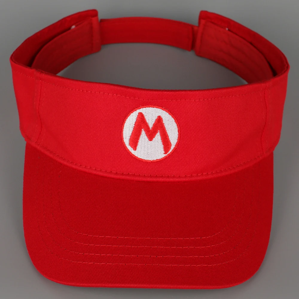 2018 Mario Tennis Ace Mario Tennis Cap Mario Adjustable Sun Visor Sport Golf Hat Cosplay Costume Accessories (11)