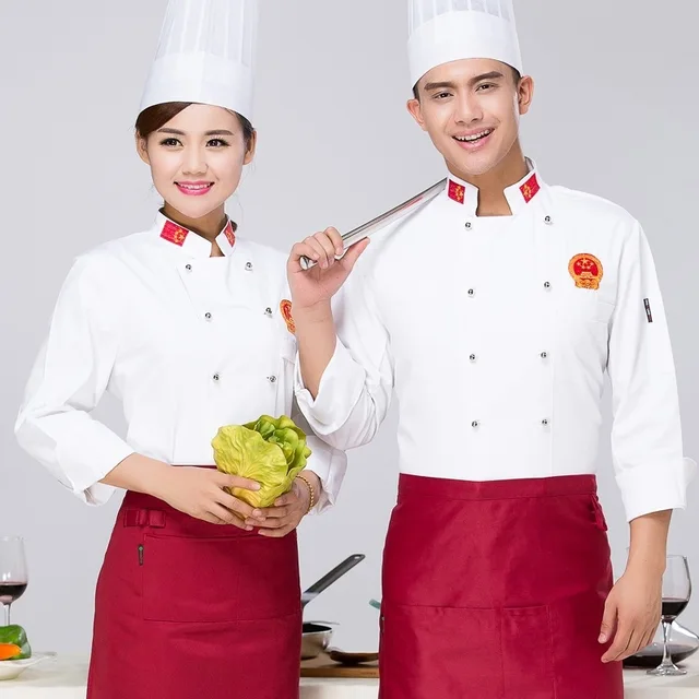 Long Sleeve Chef Tops Chinese Restaurant Chef Uniforms Chef Jacket ...