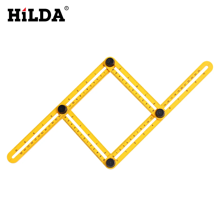 

HILDA Multi Function Angle-Izer Ultimate Tile Four-Sided Ruler Flooring Working Template Measuring Instrument Tool Plastic