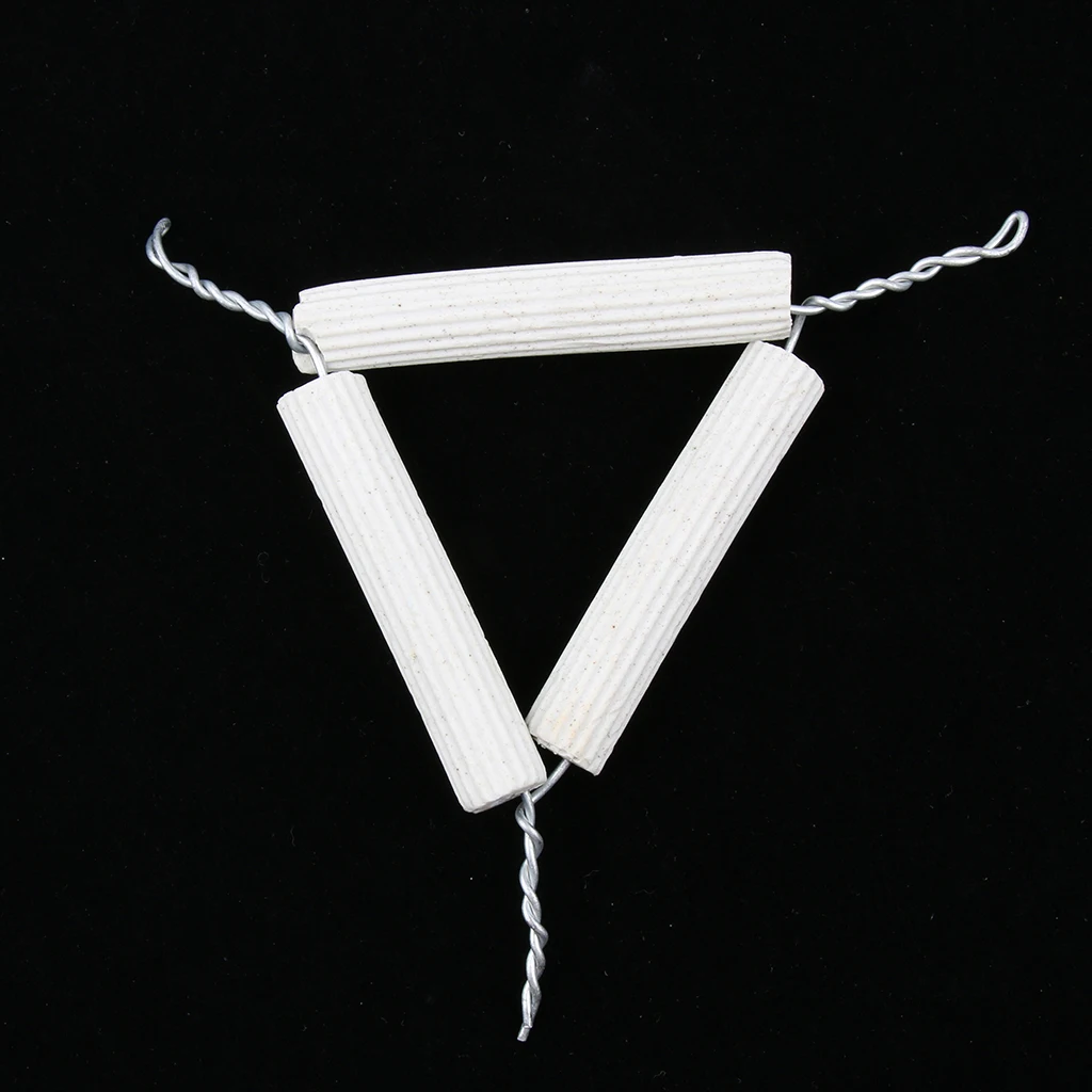 Lab Pipeclay Triangle Apparatus Crucible Holder with Clay Pipe Stems 5.6cm