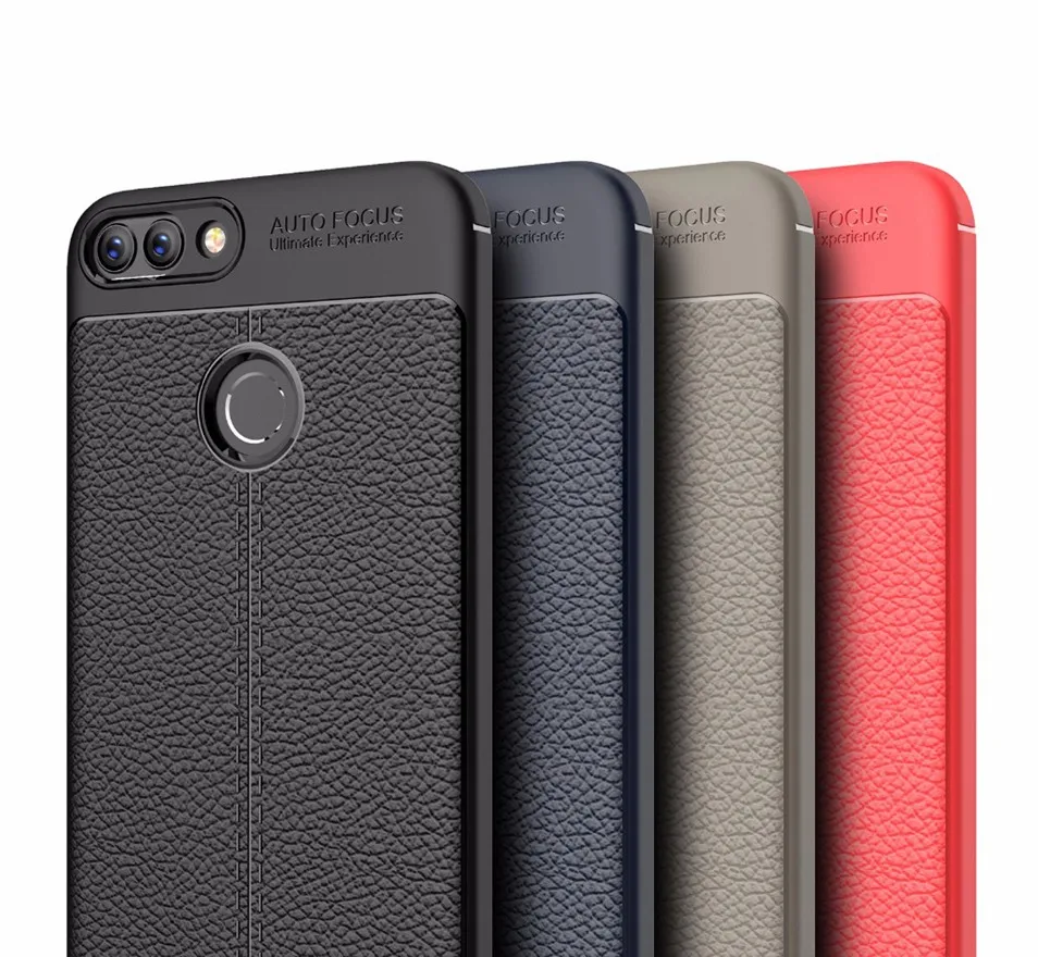 Icoque For Lichi Cover Huawei P Smart Case Silicone Soft Shockproof Protection for Enjoy 7S Coque Huawei P Smart Funda Black (1)
