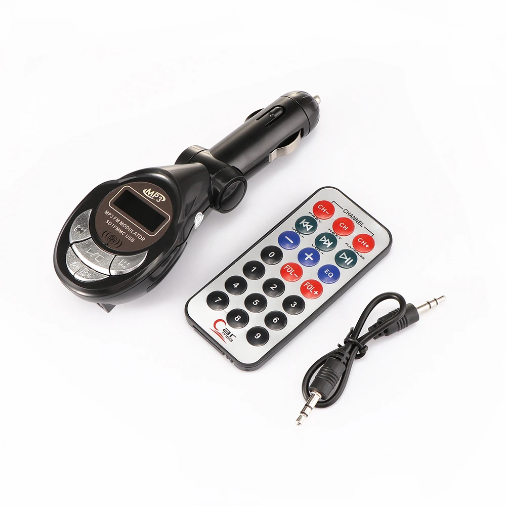 

TiOODRE FM Transmitter Hot LCD Wireless FM Transmitter Car Kit MP3/WMA Player Support USB SD MMC Slot Built-In One USB Port