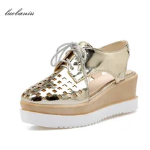 35-43 High Heels Schuhe Frauen Sommer Schuhe 2017 Sommer Frauen High Heels Schuhe Keile Plateauschuhe