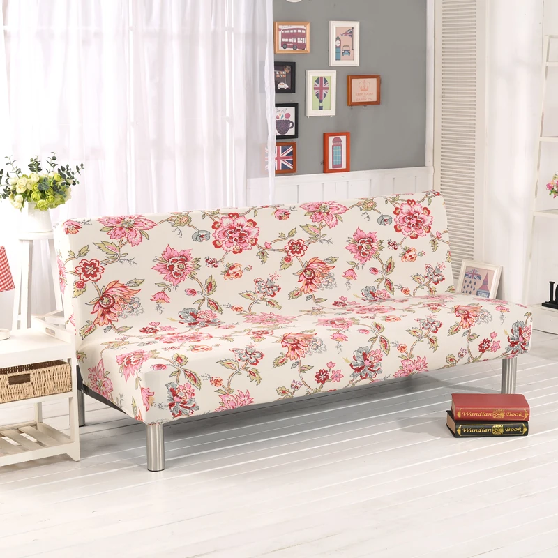 Monily Flower Printed Universal Spandex Elastic Sofa Cover Stretch Anti-dity Bench No Armrest Folding Bed | Дом и сад