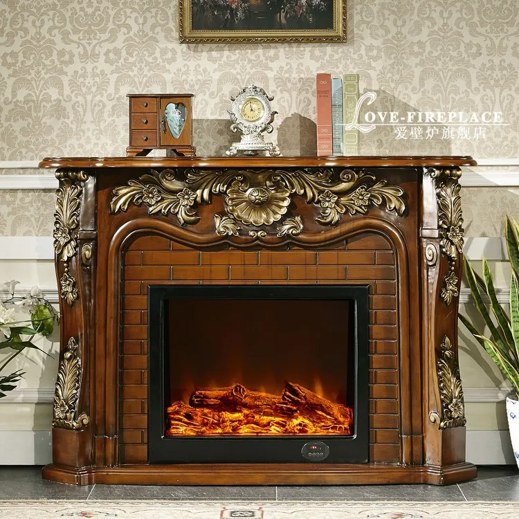 Classic French Style Fireplace Wooden Mantel W150cm Electric
