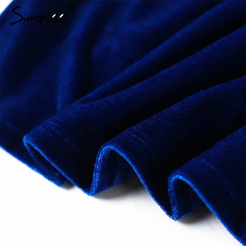 Осенне зимнее женское платье Simplee кружевное бархатное бодикон с завязкой на шее