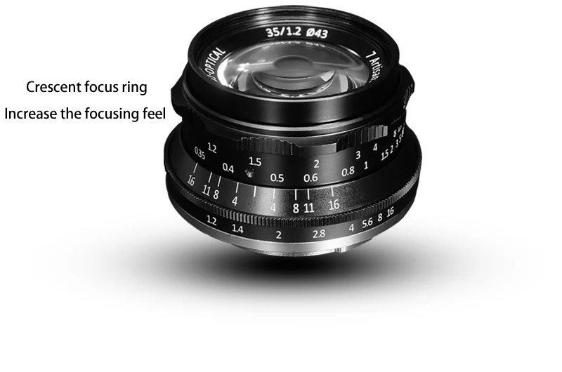 7artisans 35mm F1.2 APS-C Manual Fixed Lens For E Mount Canon EOS-M Mount Fuji FX Mount Hot Sale Free Shipping