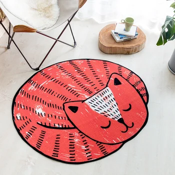 

Lovely Cat Floor Mat Creative Cartoon Bedroom Sitting Room Computer Desk Pink Blue Gray Red Home Carpet