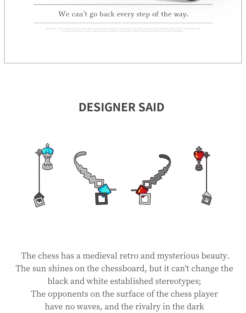 Thaya S925 Серебряные серьги тайна шахмат Дизайн Асимметричная серьга Ретро забавные ювелирные изделия для женщин вечерние подарок