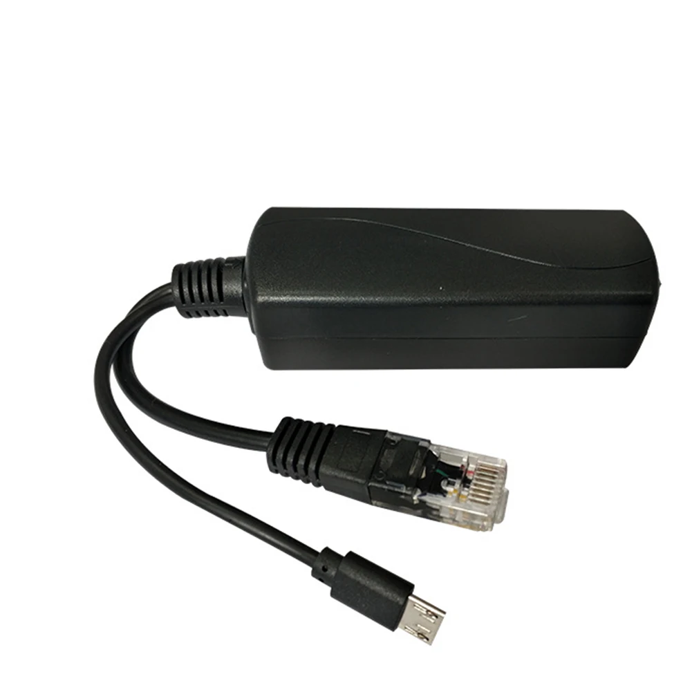

Micro USB Plug POE Splitter Cables Anti-interference Isolated Separator Power Over Ethernet Durable Network Active Module