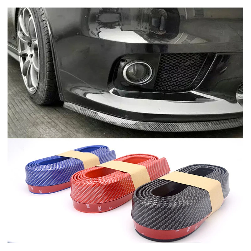 lsrtw2017 Rubber Carbon Fiber Plating car Front Bumper Skirt For mini