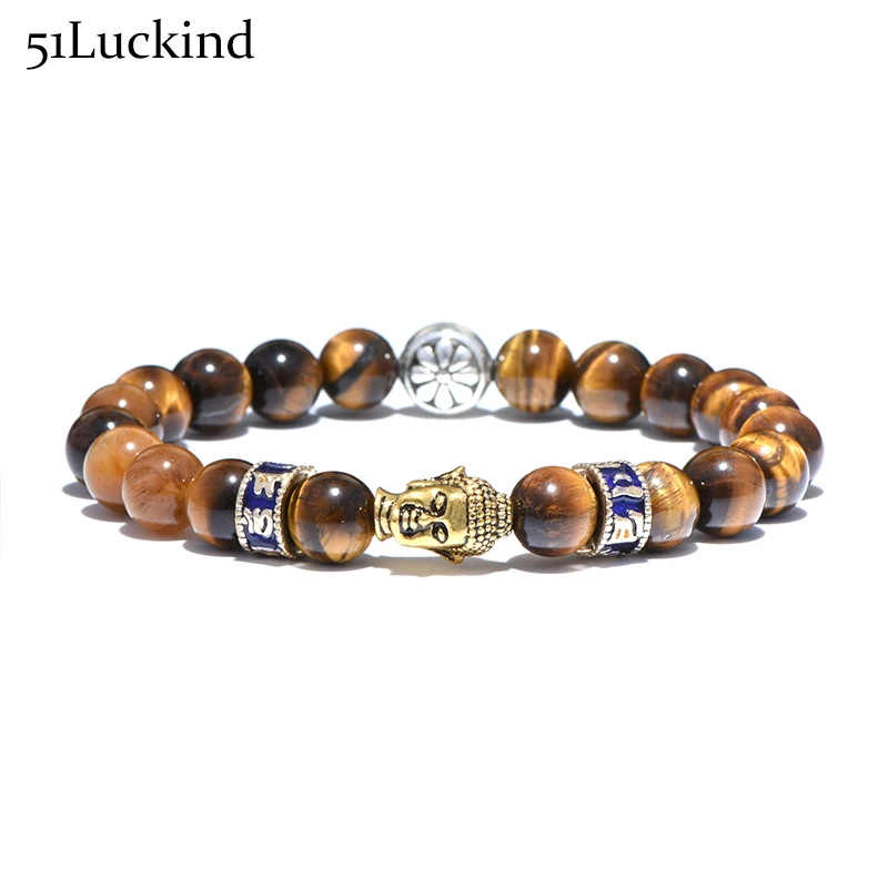 

Antique Ethnic Buddha Bracelet Tiger Eyes Stone Runes Meditation Yoga Braslet For Men Boys Hand Jewelry pulseira masculina