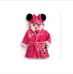 Банный халат с Микки и Минни, inverno, детские пижамы, теплые пижамы для мальчиков и девочек, inverno next - Цвет: Розовый