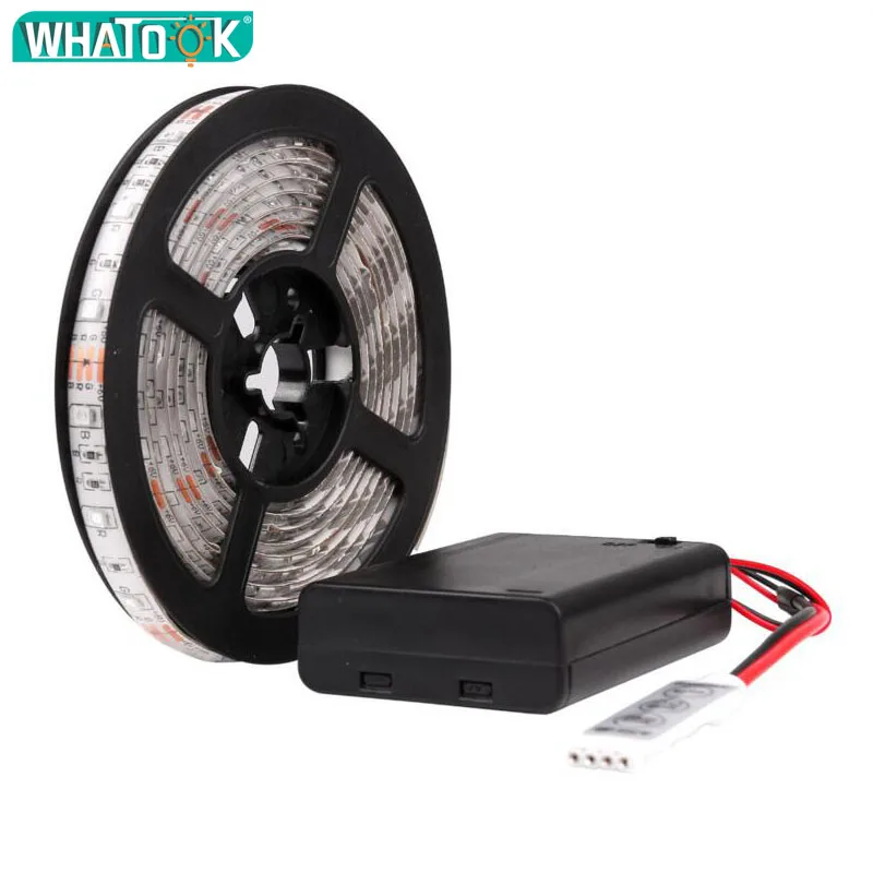 battery Led Strip Light Waterproof 2m 1m 0.5m 3528 LED Flexible Strip Tape String warm white