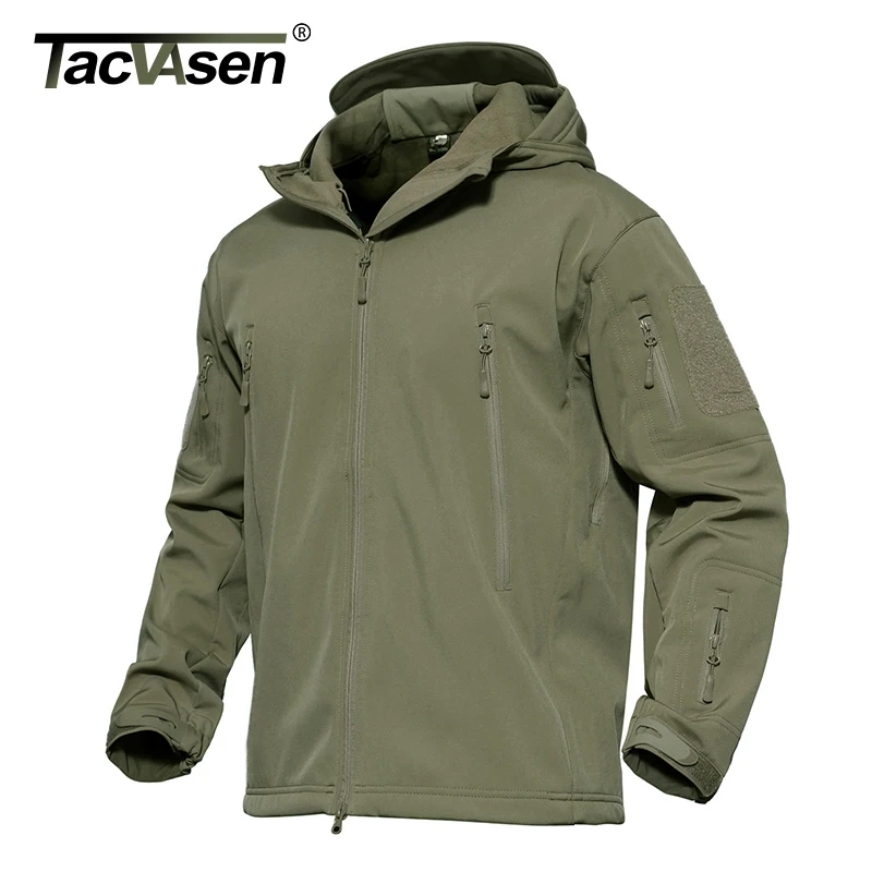 

TACVASEN Softshell Tactical Jacket Men Winter Camouflage Army Combat Hooded Jackets Airsoft Military Hunt Clothing TD-YCXL-038