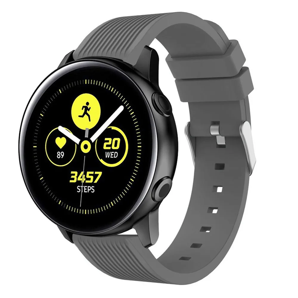 20 ремешок для часов, мм силиконовый браслет для samsung Galaxy Watch active Band умный браслет спортивные Сменные аксессуары ремешок для часов