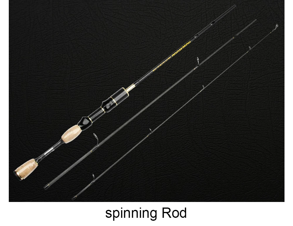 Spinpoler 1.8m Spin Casting Fishing Rod Lightweight 3 Sections Slow Action Portable Travel Fishing Ultra Light Carbon Rod  (11)