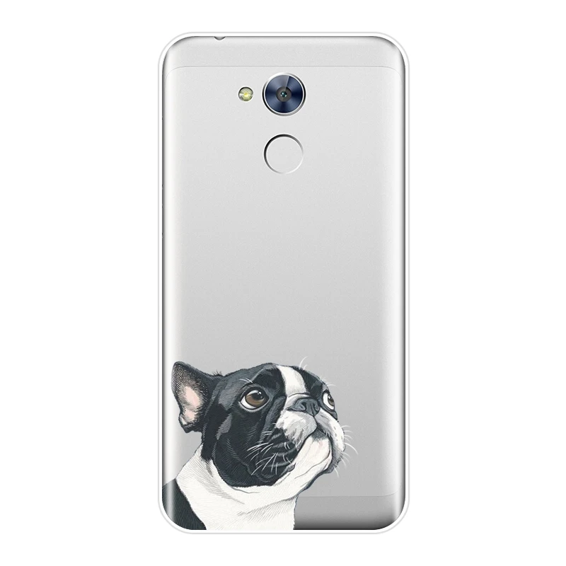 Чехол для телефона силиконовый Huawei Honor 4C 5C 6C 6A Pro мопса французского бульдога