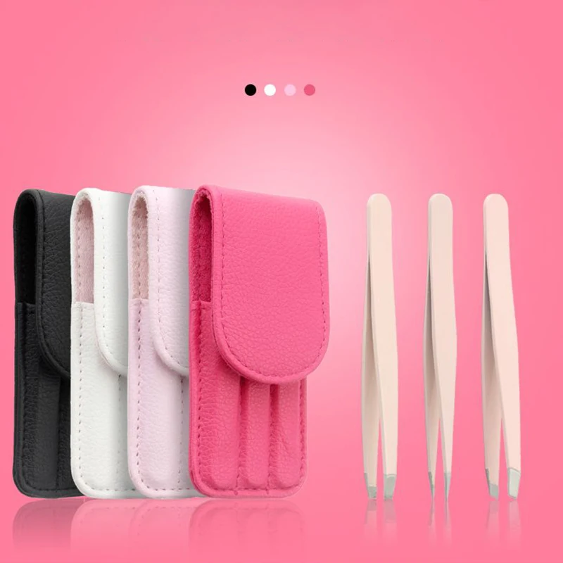 

Stainless Steel 4pcs Eyebrow Tweezer Set Stainless Steel Slant Tip/Point Tip/Flat Tip Eyes Tweezers For Face Hair Removal Tools