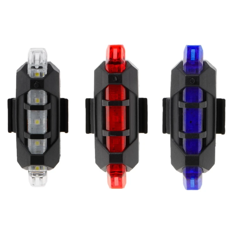 

5 LED USB Road Bike Tail Light Rechargeable Safety Warning Bicycle Rear Light Bycicle Accessories