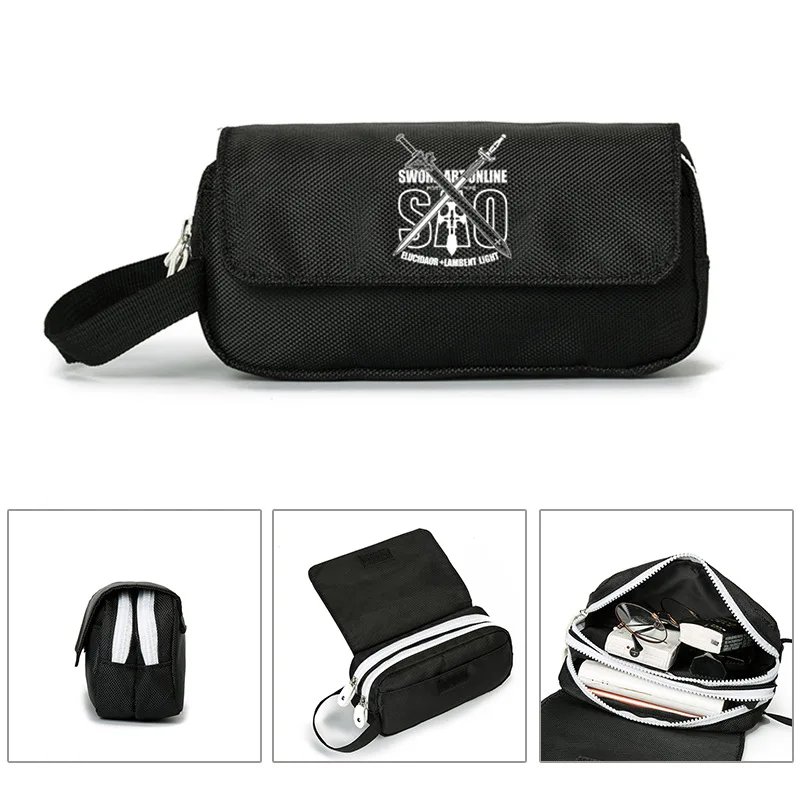 Anime SAO Sword Art Online Wallet Purse Cosmetic Stationery Pencil Bag Girls Boys Gift Back to School Hand Portable | Багаж и сумки