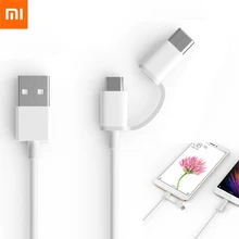 Xiaomi 2 в 1 USB C Тип C Micro USB+ 2A Быстрая зарядка кабель Тип usb C кабель для samsung Galaxy S9 S8 Примечание 8 Xiaomi