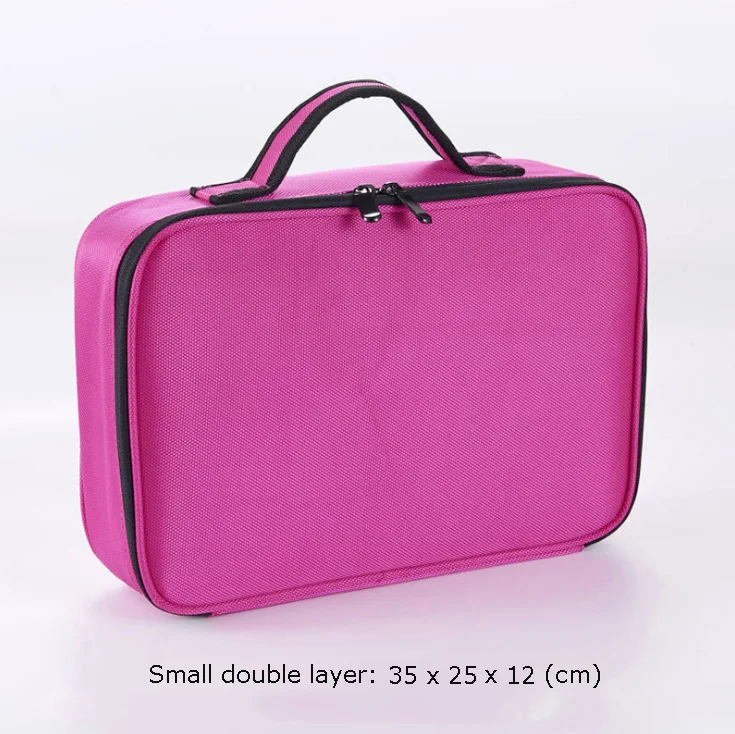 Высококачественная профессиональная Пустая палитра Органайзер Bolso Mujer косметичка для путешествий большая емкость сумка для хранения чемоданы DMG FC162 - Цвет: Rose  red