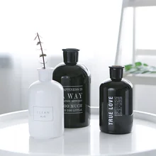 1 шт. в скандинавском стиле, лаконичные стеклянные настольные вазы с маленьким ртом, креативная индивидуальность, вазы для дома, офиса, Рождества, Нового года, украшения