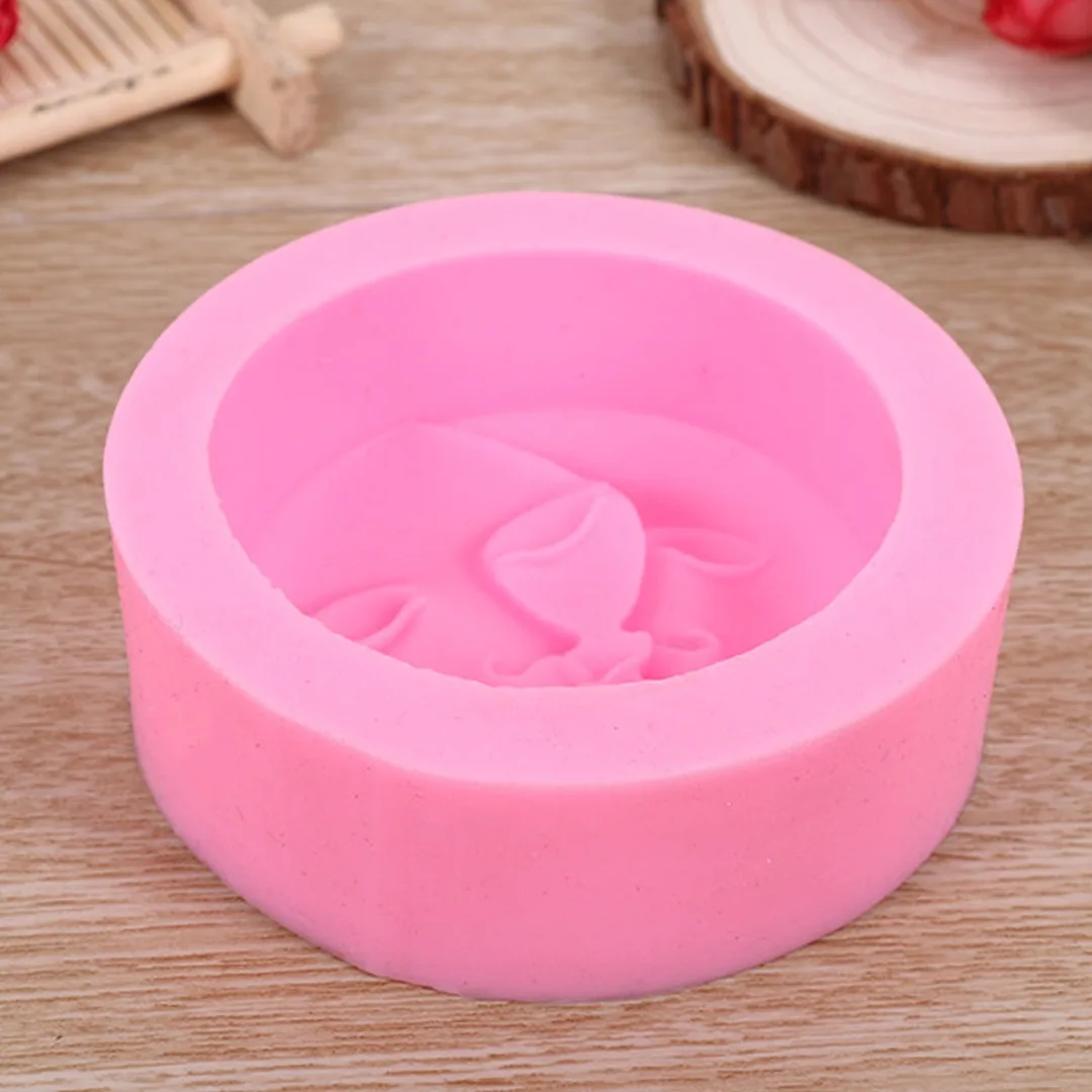 JX-LCLYL 1pc New Sun & Moon Faces Silicone Soap Molds Craft Molds DIY Handmade Soap Mould